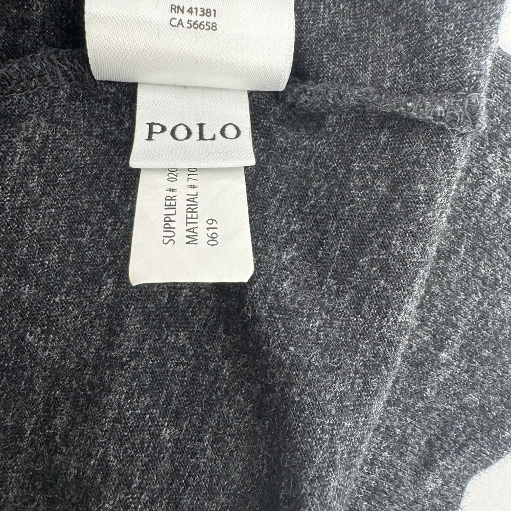 Polo Ralph Lauren T-Shirt Mens XL‎ Gray Long Sleeve Classic Fit Cotton Pony Logo